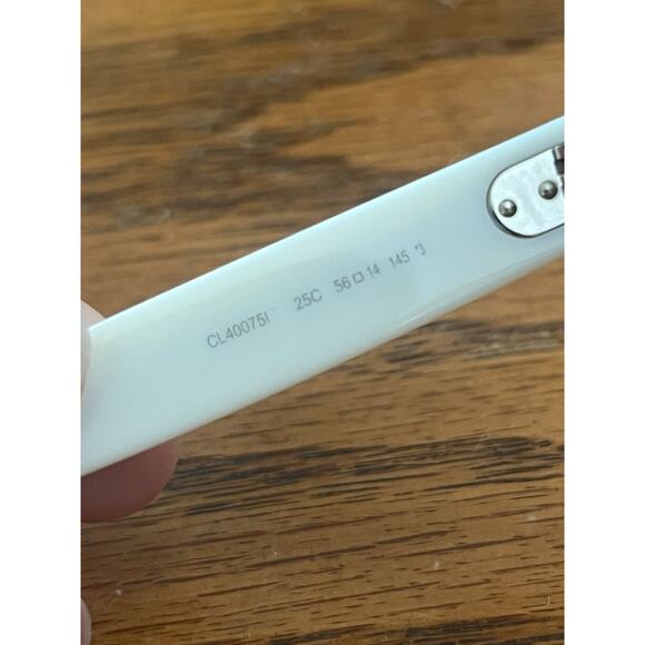 Celine White Butterfly Sunglasses CL400751 25c 56-14-145 - Picture 6 of 11